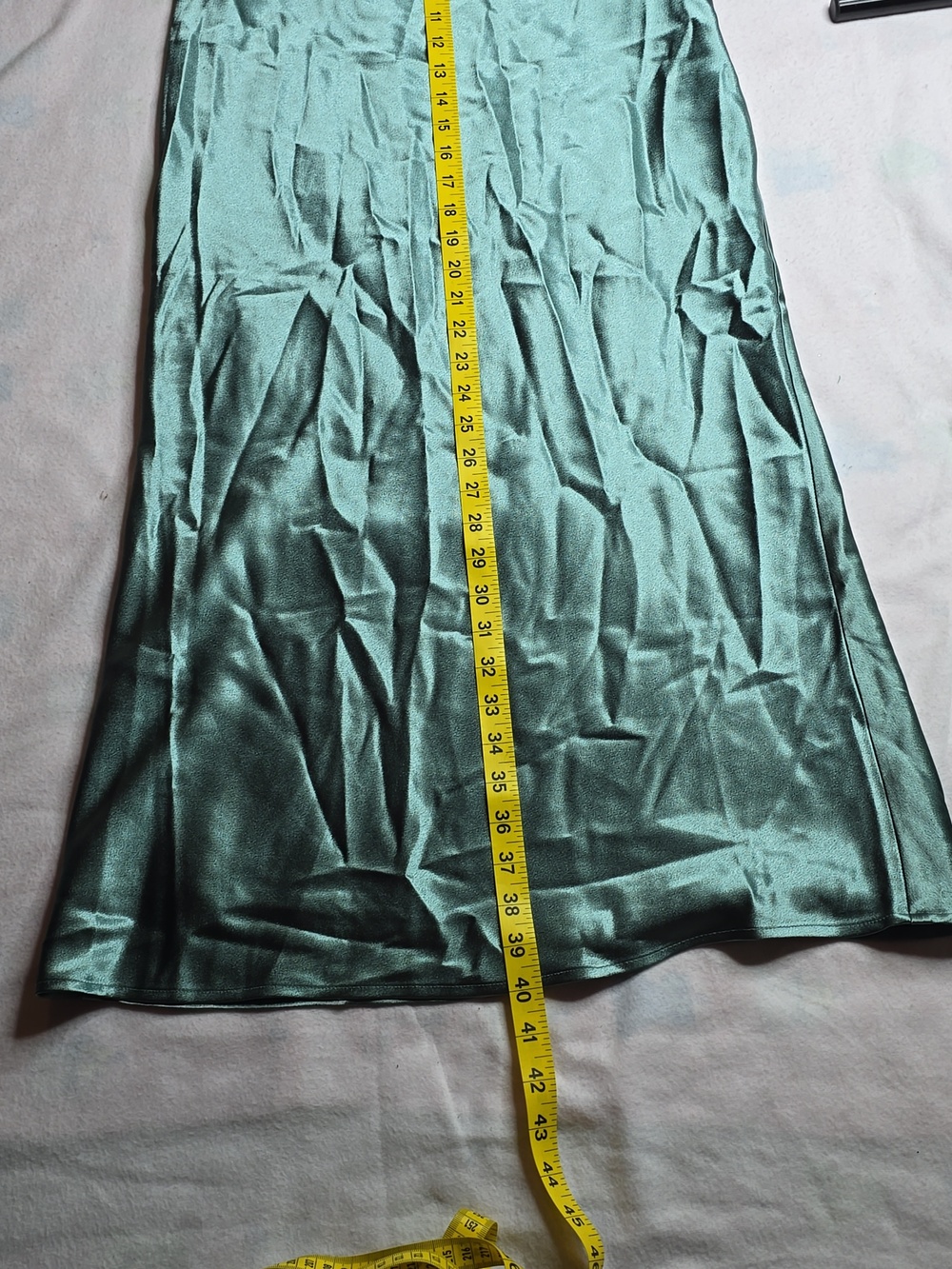 Birdy Grey Satin Teal Slip Dress - Picture 2 of 7